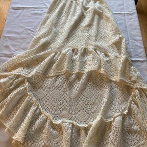 Cream Colored Lace Skirt